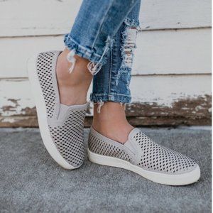 Soda Alpaca Gray Slip Ons - New With Box